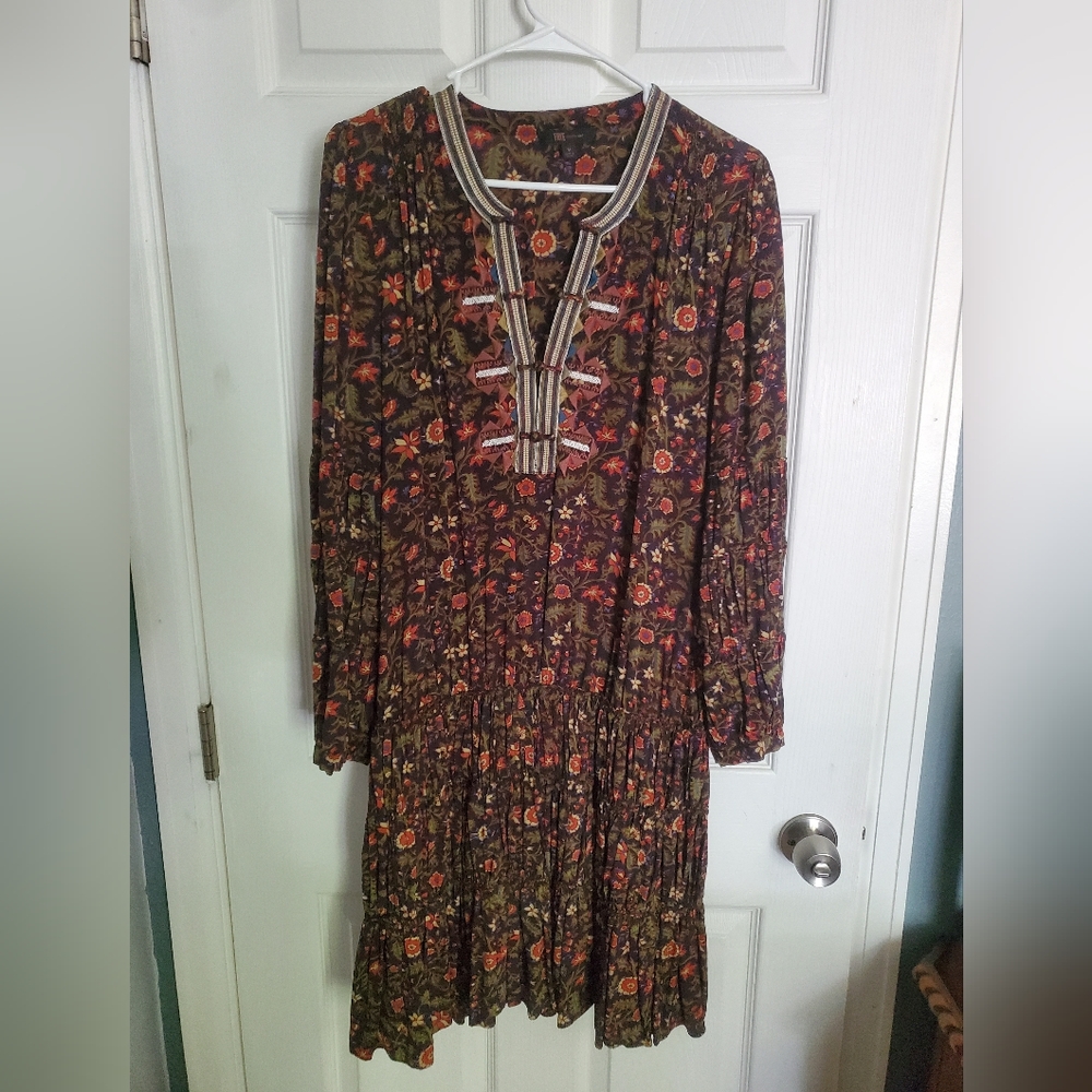 Frye Sage Leaves Odetta Blouson Dress